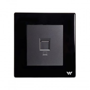 Walton Crystal Glass Black Switch & Socket