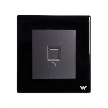 Walton Crystal Glass Black Switch & Socket