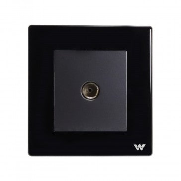 Walton Crystal Glass Black Switch & Socket