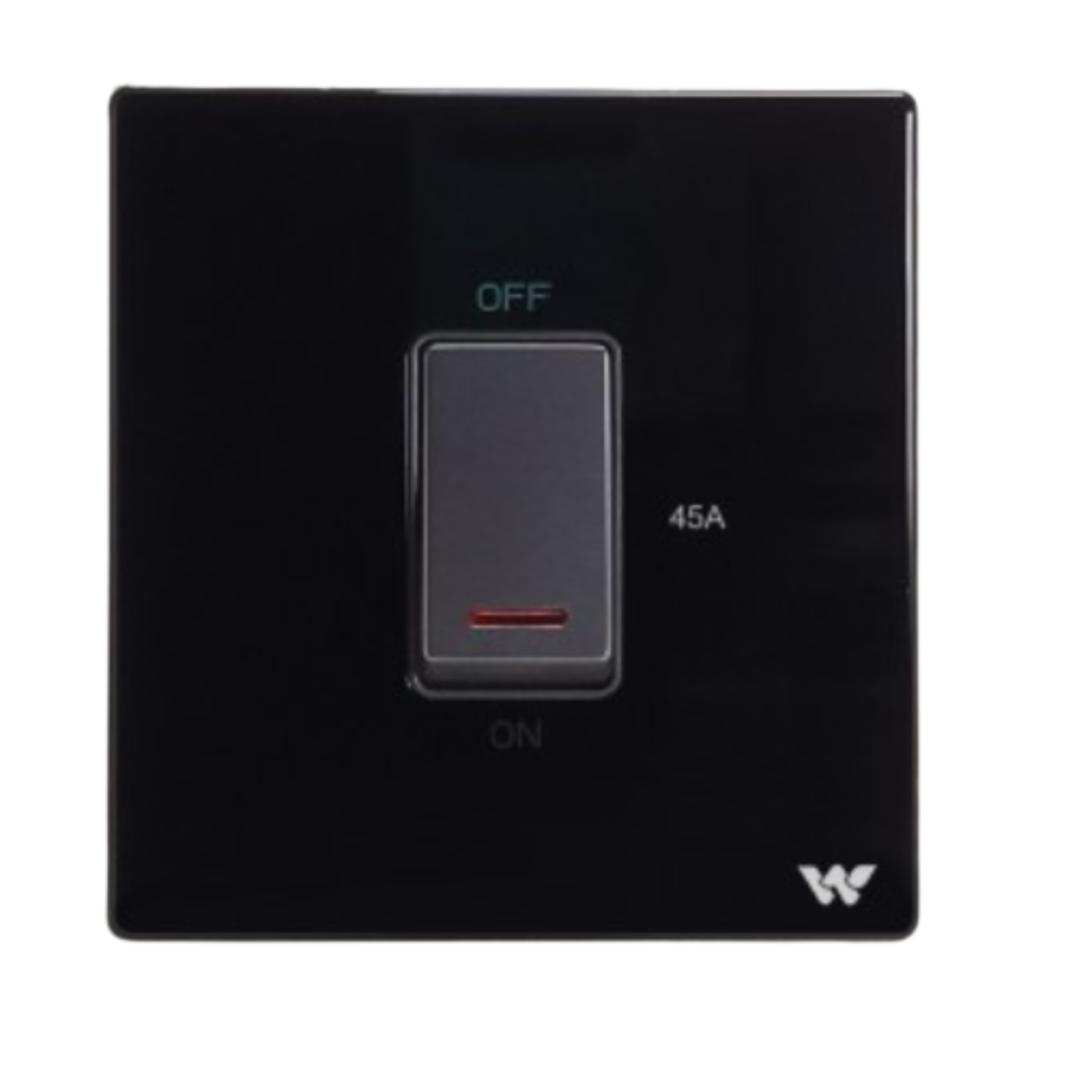 Walton Crystal Glass Black Switch & Socket