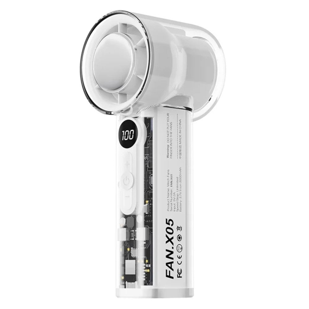 Handheld High-Speed Cooling Fan 3000mAh Rechargeable Battery