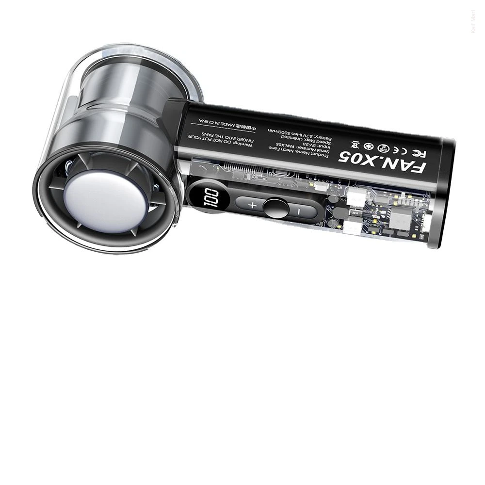 Handheld High-Speed Cooling Fan 3000mAh Rechargeable Battery
