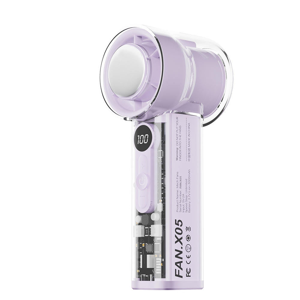 Handheld High-Speed Cooling Fan 3000mAh Rechargeable Battery